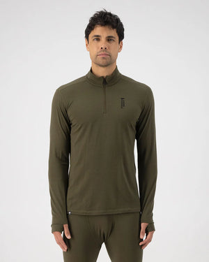 Cascade Merino Flex 200 1/4 Zip Dark Olive