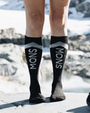 Unisex Ultra Cushion Merino Snow Sock Black