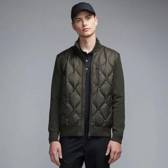 Mens Sweater Knit Puffer