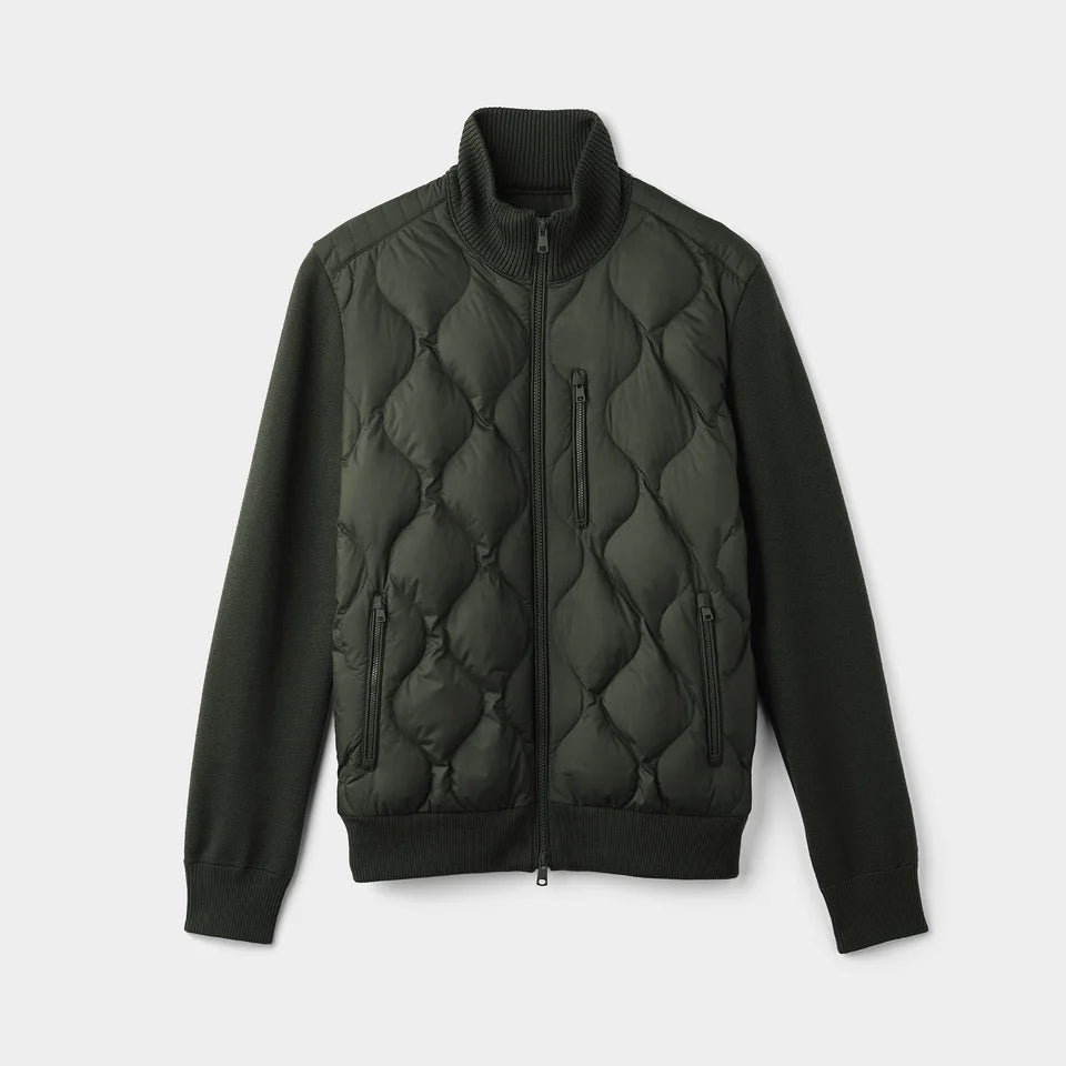 Mens Sweater Knit Puffer