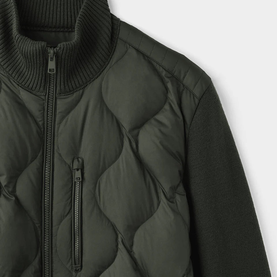 Mens Sweater Knit Puffer