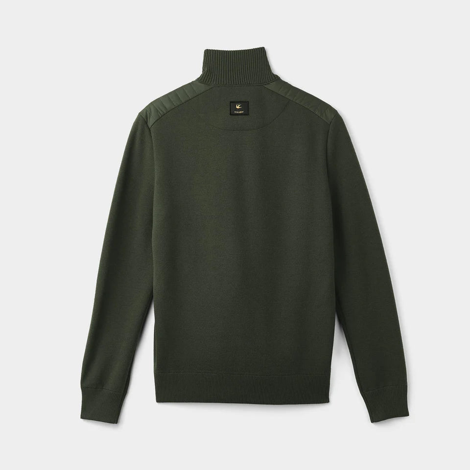 Mens Sweater Knit Puffer