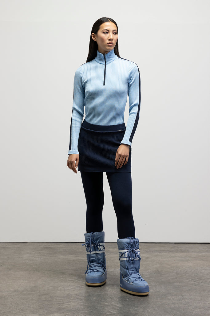 Lady Sleeve Stripe T-Neck