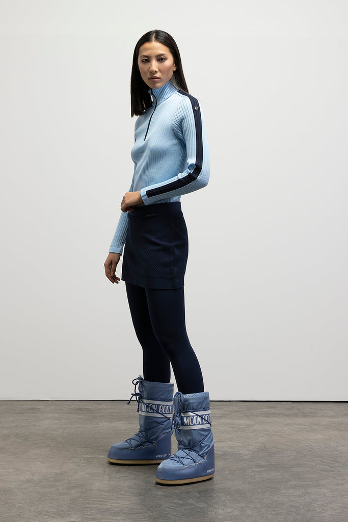 Lady Sleeve Stripe T-Neck