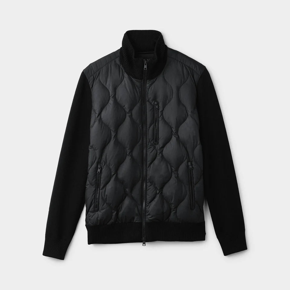 Mens Sweater Knit Puffer