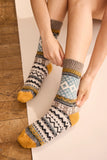 Lisa b. Womens Fair Isle Crew Socks