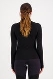 Cascade Merino Flex 200 Mock Neck LS Black