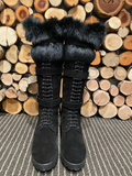 Rabbit Fur Tall Boots
