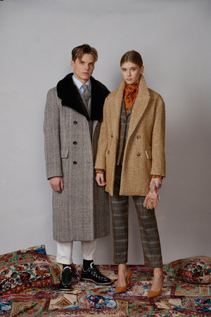 Samir Herringbone Boucle Coat