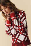 Knit Pullover Cross Scarlet