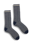Lisa b. Mens Nordic Birdseye Crew Socks