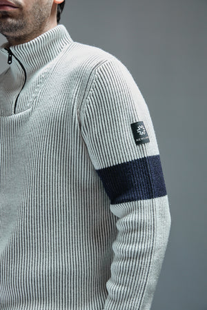 Man Wool Half Zip Sweater