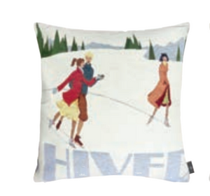 Winter Skaters Cushion