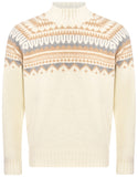 Boucle Jacquard Mock Neck Sweater