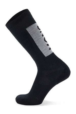 Unisex Atlas Merino Snow Sock Black