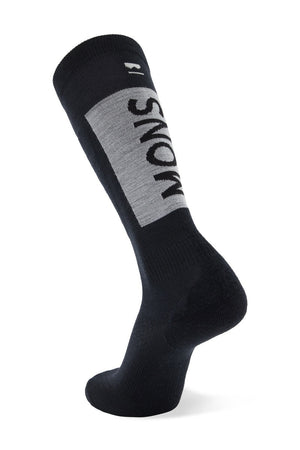 Unisex Atlas Merino Snow Sock Black