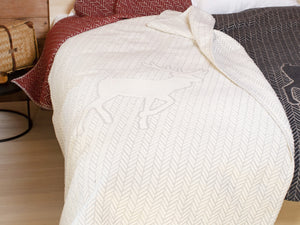 Herringbone Stag Throw