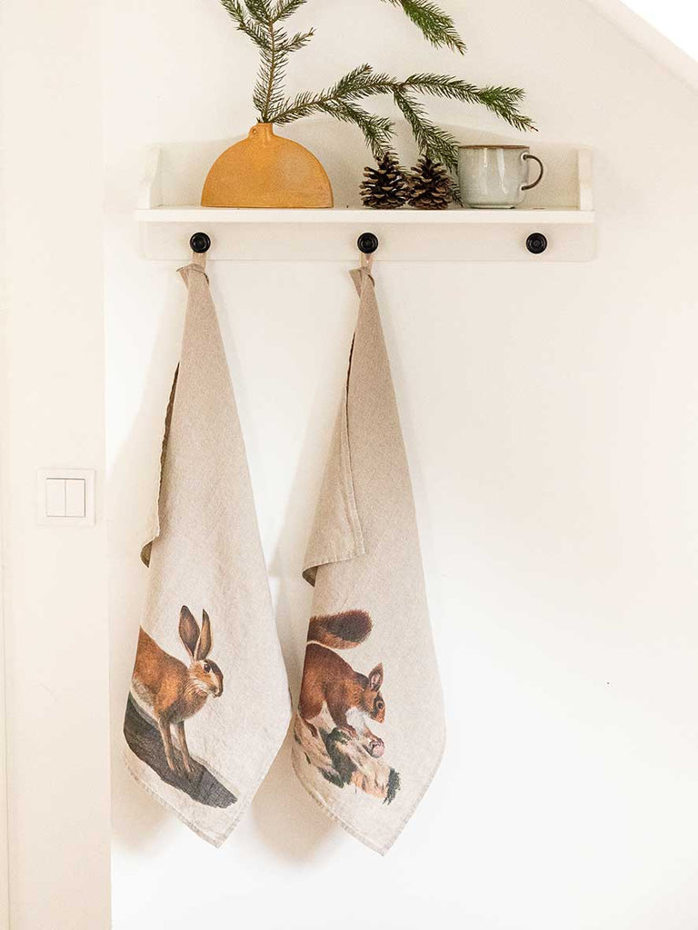 Kitchen Towel Squirrel & Hare