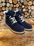 Suede Navy Ankle Boots