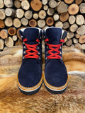 Suede Navy Ankle Boots