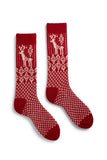 Lisa b. Mens Reindeer Crew Socks