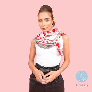 Solito Scarf - Love Hearts Grey
